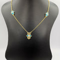 24K Gold Plated Tri Hand of God Necklace - Offer Hunts