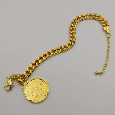 24K Gold Plated Coin Bracelet - Style 7 - Offer Hunts