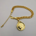 24K Gold Plated Coin Bracelet - Style 5 - Offer Hunts