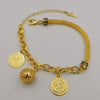 24K Gold Plated Chain Rope Ball Coin Bracelet - Offer Hunts