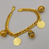 24K Gold Plated Egg Ball Coin Bracelet - Offer Hunts