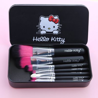 Hello Kitty 7PCS Makeup Brush Set (Pink/Black) - Offer Hunts