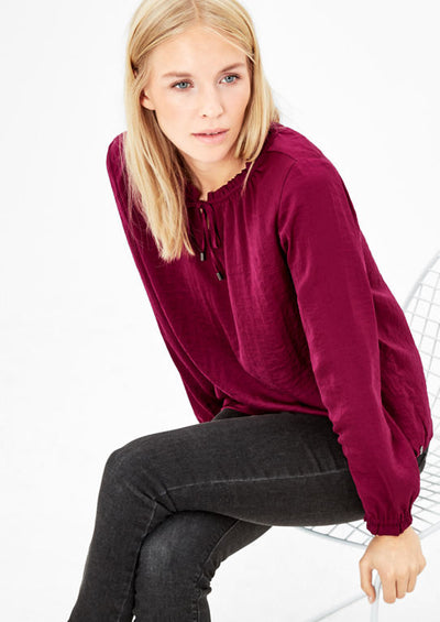 Satin Mauve Blouse - s.Oliver - Offer Hunts