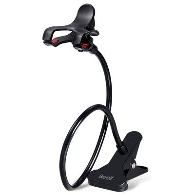Cell phone Flexible Holder - Fit On any Table and Bed (Black) - Offer Hunts