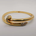 24K Gold Plated Stainless Steel Pin Bracelet [ 50mm Diameter] - Offer Hunts