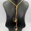 24K Gold Plated Dual Leaf Danglers Necklace - Offer Hunts