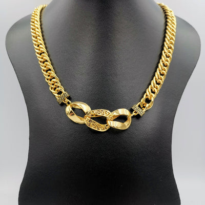 24K Gold Plated Interconnected Chain Necklace - Offer Hunts