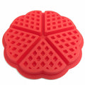 Silicone Waffle Baking Molds Mini Heart Waffle Mold Muffin Mould - Red - Offer Hunts