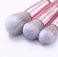 NAKED 10 pcs Professional Cosmetic Makeup Brush Set with PU Makeup Bag (Rose Gold Pink) - Offer Hunts
