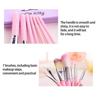 Hello Kitty 7PCS Makeup Brush Set (Pink/Black) - Offer Hunts