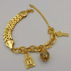 24K Gold Plated Bi Chain Egg Key Padlock Bracelet - Offer Hunts
