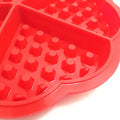 Silicone Waffle Baking Molds Mini Heart Waffle Mold Muffin Mould - Red - Offer Hunts
