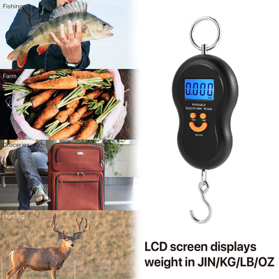 Digital Hanging Scale, 40kg Weight Capacity for Kitchen and Luggage - ORANGE - Offer Hunts