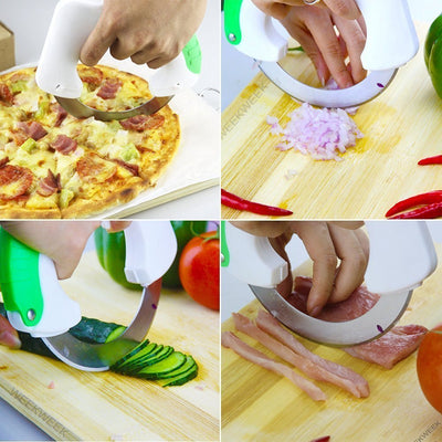 Circular Rolling Knife Stainless Steel - Cutting Vegetables and Meat - Offer Hunts