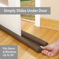 Original Twin Draft Guard Door Draft Stopper, Year Round Insulator, For Summer and Winter Use PATENTED & TRADEMARKED - Offer Hunts