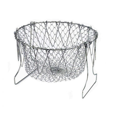 Chef Basket - Foldable Steam Rinse Strain Fry Basket - Offer Hunts