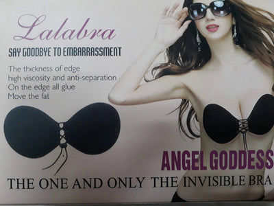 Strapless Bra Self Adhesive Push Up - Black Size C - Offer Hunts