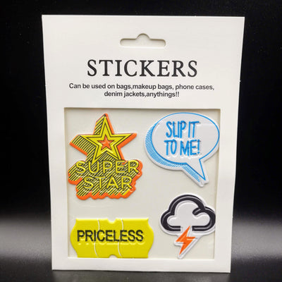 Cool Sticker Patches (4 Stickers) DIY For Bags, Laptops, Clothing and any Material - Offer Hunts