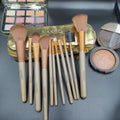 NAKED Makeup Brushes 11 PCs Makeup Brush Set Premium Quality (Rose Gold) - Offer Hunts