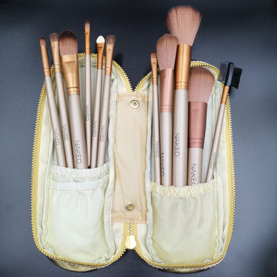 NAKED Makeup Brushes 11 PCs Makeup Brush Set Premium Quality (Rose Gold) - Offer Hunts