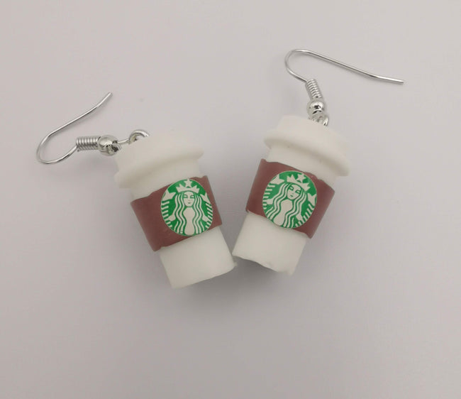 Starbucks Coffee Earrings - Offer Hunts