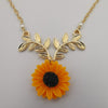 Sunflower Pearl Necklace - Multiple Colors - Offer Hunts
