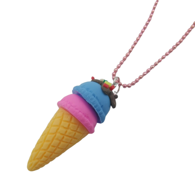 Ice Cream Cone Necklace - Handmade - Offer Hunts