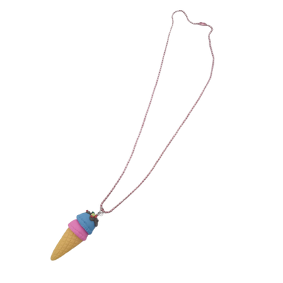 Ice Cream Cone Necklace - Handmade - Offer Hunts