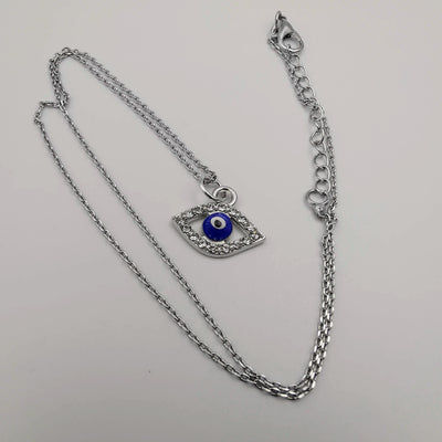 Evil Eye Necklace with CZ Crystals - Offer Hunts