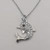 Dolphin Necklace with CZ Crystals - Offer Hunts