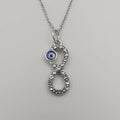 Infinity Evil Protection Necklace with CZ Crystals - Offer Hunts