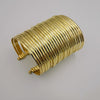 Multi Strand Cuff Bracelet Bangle - Adjustable Size - GOLDEN - Offer Hunts
