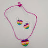 Rainbow Heart Necklace and Earrings Set - Offer Hunts