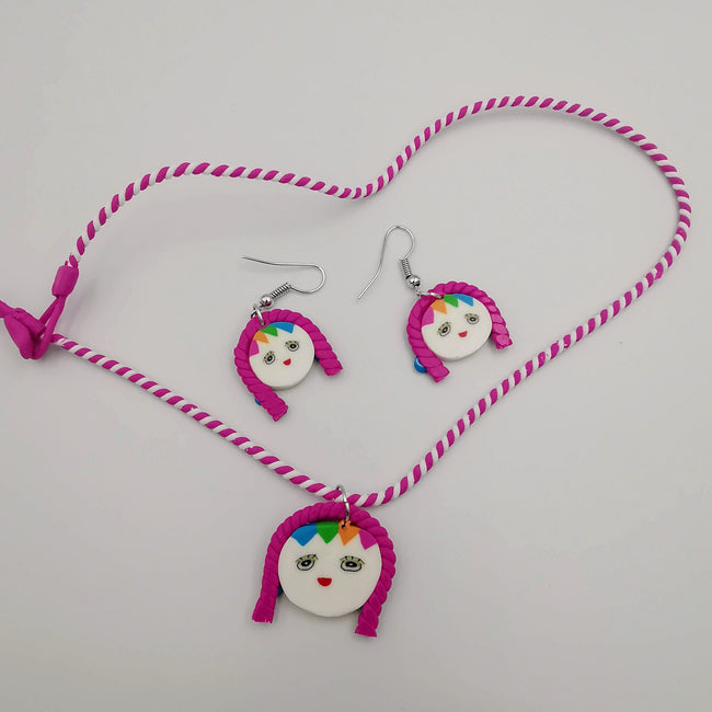 Girl Necklace and Earrings Set - Offer Hunts