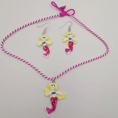 Mermaid Necklace and Earrings Set - Offer Hunts