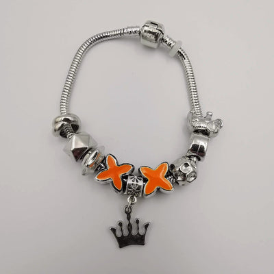 Orange Petal Charm Bracelet - Pand0ra Like - Offer Hunts