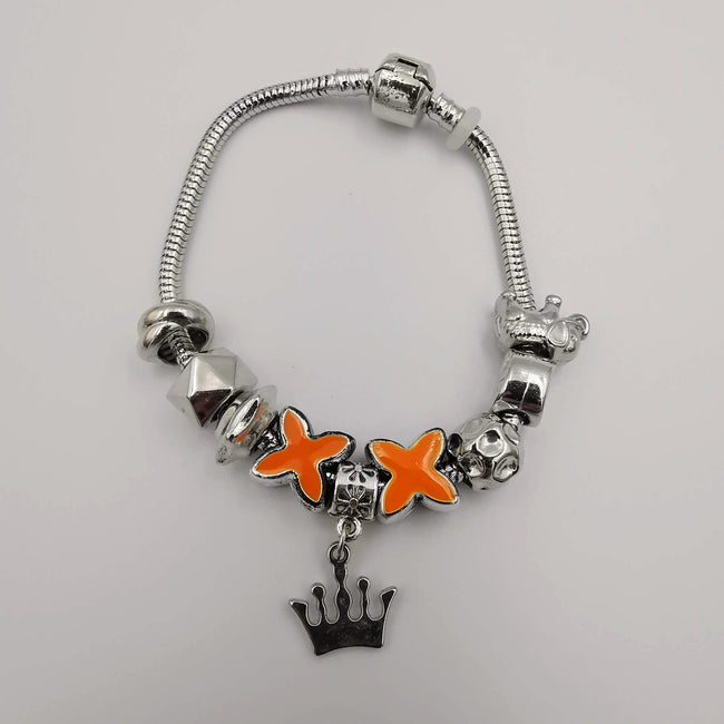 Orange Petal Charm Bracelet - Pand0ra Like - Offer Hunts