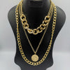 Multi Layer Golden Chain with Coin Pendant - Offer Hunts