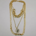 Multi Layer Golden Chain with Coin Pendant - Offer Hunts