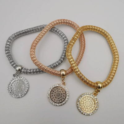 3 Bracelet Charm Set - Silver + Gold + Rose Gold - Offer Hunts