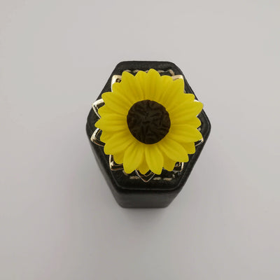 Sunflower Ring - Adjustable Size - Orange/Yellow and Silver/Gold Variations - Offer Hunts
