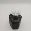 Round Crystal Ring - Silver Adjustable Size - Offer Hunts