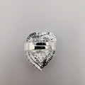 Double Heart Crystal Ring - Silver Adjustable Size - Offer Hunts