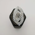 Double Oval Crystal Ring - Silver Adjustable Size - Offer Hunts