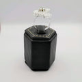 Double Heart Crystal Ring - Silver Adjustable Size - Offer Hunts