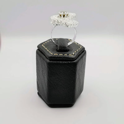 Double Oval Crystal Ring - Silver Adjustable Size - Offer Hunts