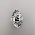 Double Oval Crystal Ring - Silver Adjustable Size - Offer Hunts