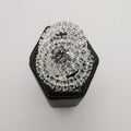Double Circle Crystal Ring - Silver Adjustable Size - Offer Hunts