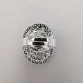 Double Circle Crystal Ring - Silver Adjustable Size - Offer Hunts