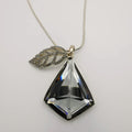 Stone Leaf Necklace - Rose Gold - Offer Hunts